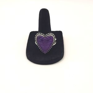 James Avery Sculpted Heart and Tulips Layered Gemstone Ring Retiring Size 8